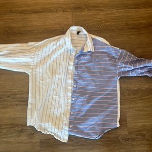 Two toned button up shirt